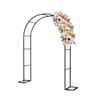 Black Metal Garden Arbor, 1.8–2.5 m, Rust-Resistant Trellis for Climbing Plants, Decorative Pergola for Weddings, Indoor and Outdoor Use, Stable Base (W 80 x H 200 cm) view 1