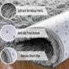 ANJIAJIE Shaggy Rug 110 x 150 cm, Soft Modern Solid-Color Design, Gray view 2