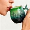 HINAYOSAN Mermaid Glass Cup with Ocean Designs view 2