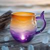 HINAYOSAN Mermaid Glass Cup with Ocean Designs view 4