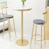 Round Marble Bar Table, Stylish Cocktail Table for Indoor and Outdoor Use, Large view 3