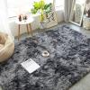 ANJIAJIE Shaggy Area Rug, 220 x 240 cm, Extra-Soft High-Pile, Non-Slip, Dark Gray view 1