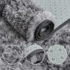 ANJIAJIE Shaggy Area Rug, 220 x 240 cm, Extra-Soft High-Pile, Non-Slip, Dark Gray view 2