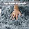 ANJIAJIE Shaggy Area Rug, 220 x 240 cm, Extra-Soft High-Pile, Non-Slip, Dark Gray view 4