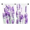 Treer 2-Piece Floral Cafe Curtains, Short Window Curtains, Lavender, 65 x 60 cm view 2