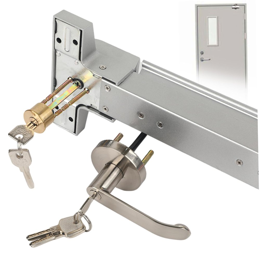 25-Inch Iron Panic Exit Bar with Keyed Lock Cylinder