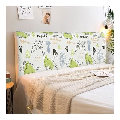 ESMENATZLS Printed Headboard Cover, 1.5 m, 1.8 m, 2.0 m, Elastic Headboard Protector (Yellow, 60 x 200 cm)