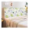 ESMENATZLS Printed Headboard Cover, 1.5 m, 1.8 m, 2.0 m, Elastic Headboard Protector (Yellow, 60 x 200 cm) view 1