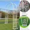 Sturdy Steel Trellis for Climbing Plants, Black Metal Lawn Spike, 140 cm Outdoor Arch Stand for Wedding and Party Decorations view 2
