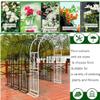 Sturdy Steel Trellis for Climbing Plants, Black Metal Lawn Spike, 140 cm Outdoor Arch Stand for Wedding and Party Decorations view 3