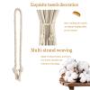 HwlAlrs 6-Pack Beige Boho Curtain Tiebacks, Adjustable Tassel Holdbacks view 3