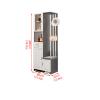 Freestanding Wooden Privacy Room Divider with Storage and Shoe Bench, 80 cm/31.5 in view 2