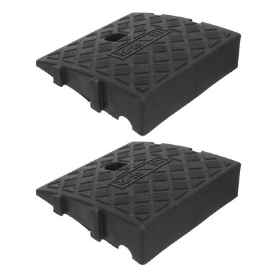 LIFKOME 2-Piece Plastic Ramps for Wheelchairs and Hand Trucks, 7 cm High, Non-Slip Threshold Ramps for Doors and Porch Steps