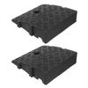 LIFKOME 2-Piece Plastic Ramps for Wheelchairs and Hand Trucks, 7 cm High, Non-Slip Threshold Ramps for Doors and Porch Steps view 1