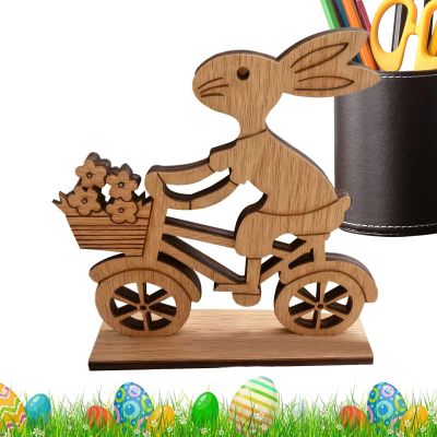 Wooden Bunny Decorative Figurine