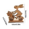 Wooden Bunny Decorative Figurine view 3