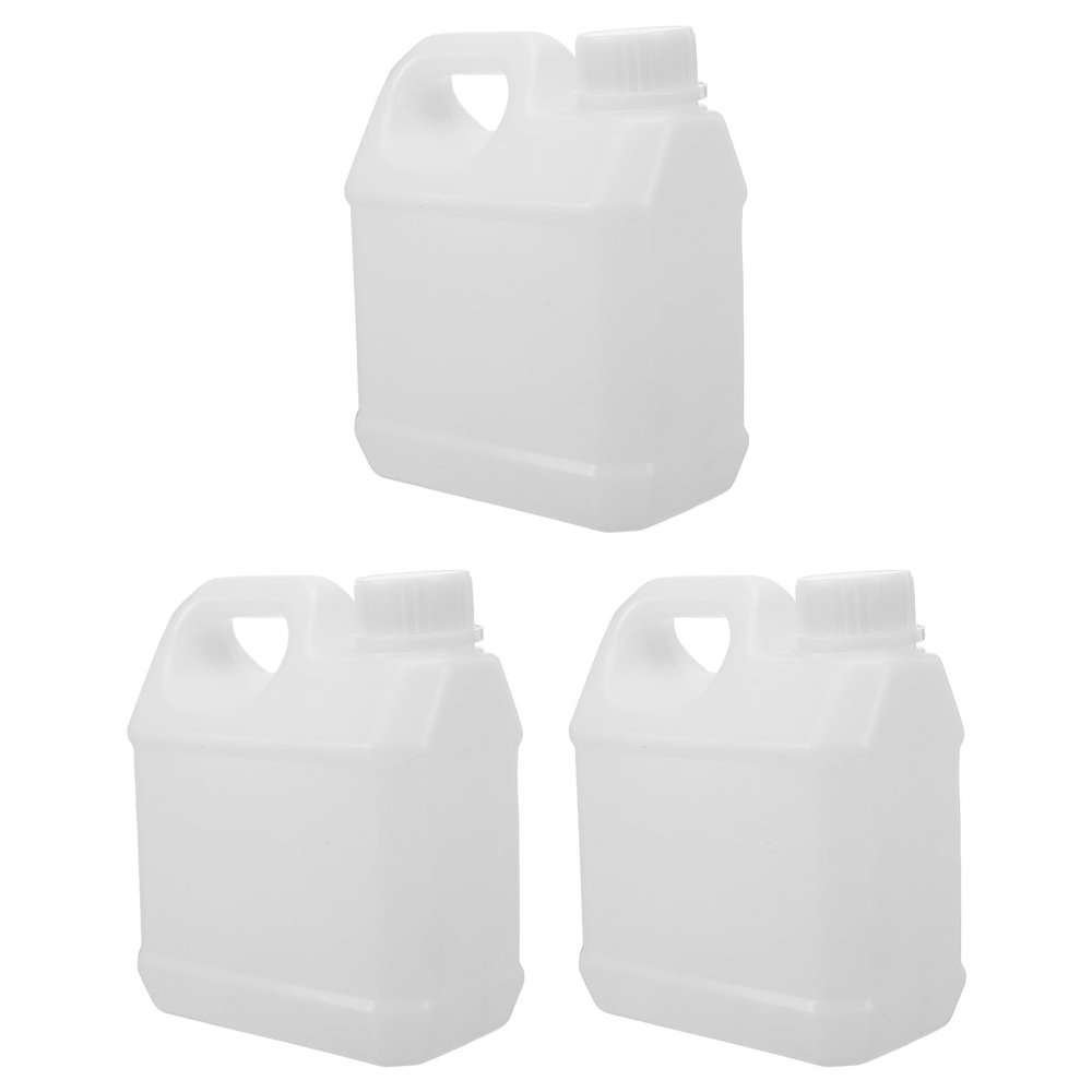 Hoement 3-Pack Plastic Liquid Containers with Tight-Sealing Caps