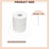 QUARKZMAN 1 mm Waxed Cotton Cord, 100 Yards, White, Round Cord for Bracelets, Necklaces, Beading, DIY Jewelry Making and Macramé view 2