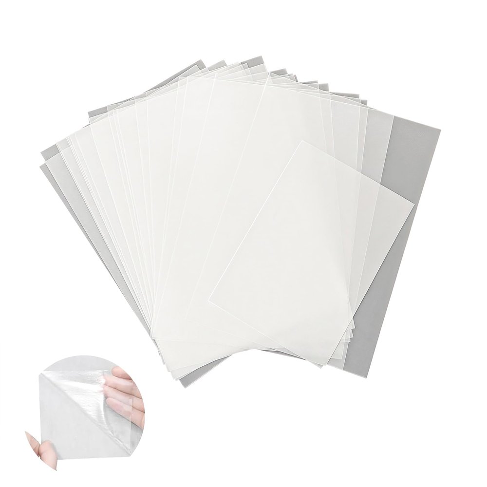 10 Double-Sided Iron-On Adhesive Sheets for Clothing and Textile Crafts