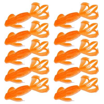 JTQYFI Bicolor Soft Shrimp Lures, 10-Piece Set
