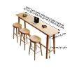 Tqertrtfxa Tall Narrow Solid Wood Bar Table, Farmhouse-Style Standing Table, 120 x 40 cm (47.2 x 15.7 in), Stools Not Included view 2