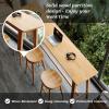 Tqertrtfxa Tall Narrow Solid Wood Bar Table, Farmhouse-Style Standing Table, 120 x 40 cm (47.2 x 15.7 in), Stools Not Included view 3