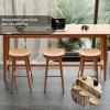 Tqertrtfxa Tall Narrow Solid Wood Bar Table, Farmhouse-Style Standing Table, 120 x 40 cm (47.2 x 15.7 in), Stools Not Included view 4