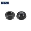 QUARKZMAN 15-Pack M6 x 1 Nylon Insert Hex Lock Nuts, Carbon Steel, Black view 3
