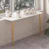 EXCLURA Window Sill Extension Shelf for Cats with 2 Legs, Height-Adjustable, Gold, 50 x 25 cm view 1