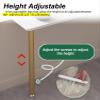 EXCLURA Window Sill Extension Shelf for Cats with 2 Legs, Height-Adjustable, Gold, 50 x 25 cm view 3