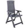 Teenpull Adjustable Garden Chairs, 2-Piece Set, Anthracite Plastic, Folding, Weather-Resistant, 59 x 67 x 106 cm view 2