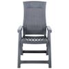 Teenpull Adjustable Garden Chairs, 2-Piece Set, Anthracite Plastic, Folding, Weather-Resistant, 59 x 67 x 106 cm view 3