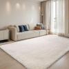 ANJIAJIE High-Pile Shaggy Rug, 175 x 220 cm, White view 1
