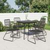 Teenpull 4-Piece Garden Chair Set, Black, 58 x 59 x 85.5 cm view 1