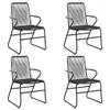 Teenpull 4-Piece Garden Chair Set, Black, 58 x 59 x 85.5 cm view 2