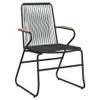 Teenpull 4-Piece Garden Chair Set, Black, 58 x 59 x 85.5 cm view 3