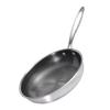 GARVALON Stainless Steel Egg Pan with Honeycomb Base, Small Silver Frying Pan view 1