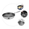 GARVALON Stainless Steel Egg Pan with Honeycomb Base, Small Silver Frying Pan view 3