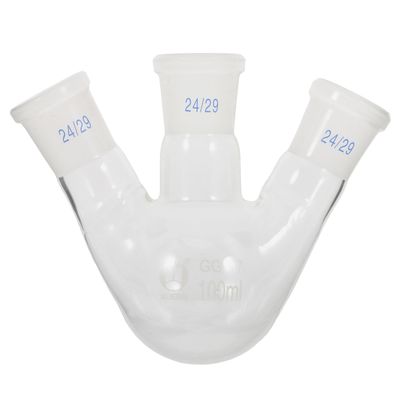 VALICLUD Glass Three-Neck Boiling Flask for Laboratory Bottles
