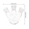 VALICLUD Glass Three-Neck Boiling Flask for Laboratory Bottles view 2