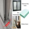 ZIUSFAC Horizontal Sliding Basement Window with Screen, Gray, 83 x 53 cm view 2