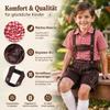Children's Bavarian Lederhosen Costume with Suspenders, Dark Brown view 3