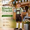 Children's Bavarian Lederhosen Costume with Suspenders, Dark Brown view 4