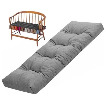 Indoor/Outdoor Bench Cushion, Gray, 100 x 40 x 8 cm