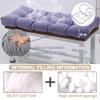 Indoor/Outdoor Bench Cushion, Gray, 100 x 40 x 8 cm view 4