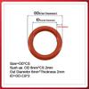 CHAOUYYZ Red Silicone VMQ O-Ring Sealing Washers, 50 Pieces, OD 19 mm, CS 2.4 mm view 2