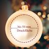 Personalized Christmas Baubles – Glass Ornament Printed with Your Photo, Logo, or Text – 9 cm, UV Digital Print, Satin-Matte Finish (1, Gold) view 2