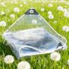 Waterproof Clear Tarpaulin 160 x 245 cm with Grommets, UV-Resistant PVC Cover for Outdoor Use view 1