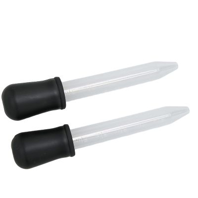 Akozon 2-Piece Liquid Dropper Set, 5 mL Capacity, Black
