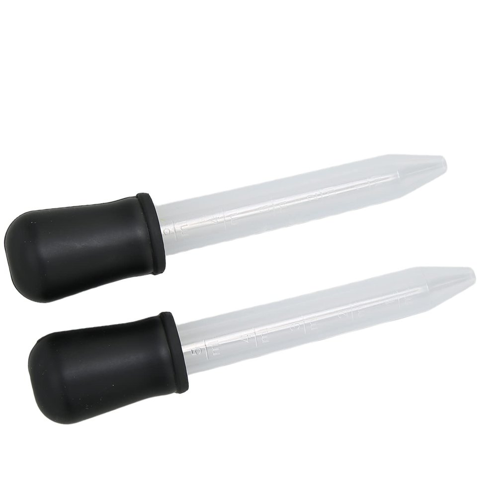 Akozon 2-Piece Liquid Dropper Set, 5 mL Capacity, Black